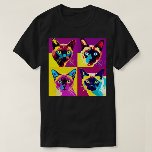Burmese Cat Art Cat Lover Geschenk T-Shirt (Design vorne)