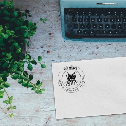 Burmese Cat Family Rücksendeadresse Gummistempel