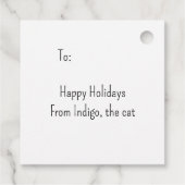 Burmese Cat Gazage bei Snowflake Ornaments Geschen Geschenkanhänger (Rückseite)