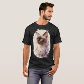 Burmese Cat Japanese Cherry Blossom Sakura T-Shirt (Vorne ganz)