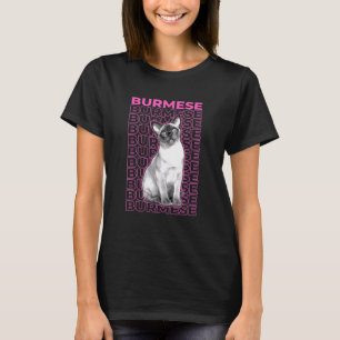Burmese Cat Pastel Ästhetik T-Shirt