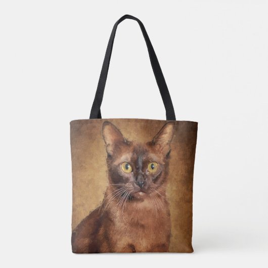 Burmese Cat Personalized Tasche (Rückseite)
