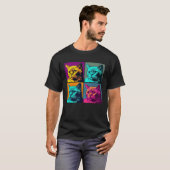 Burmese Cat Pop Illustration Colorful Animal Men   T-Shirt (Vorne ganz)