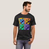 Burmese Cat Pop Illustration Colorful Animal Men T-Shirt (Vorne ganz)