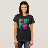 Burmese Cat Pop Illustration Colorful Animal Men   T-Shirt (Vorne ganz)