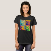 Burmese Cat Pop Illustration Colorful Animal Men T-Shirt (Vorne ganz)