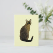 Burmese Cat Postkarte (Stehend Vorderseite)