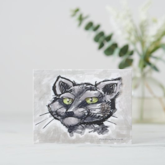 Burmese Cat Postkarte (Stehend Vorderseite)