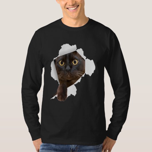 Burmese Cats Torn Cloth Kitten T-Shirt (Vorderseite)