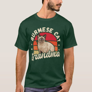 Burmese Katze Oma Cats Besitzer lustig T-Shirt
