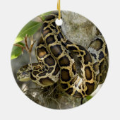 Burmese Python Schlange in einem Baum Keramik Ornament (Hinten)