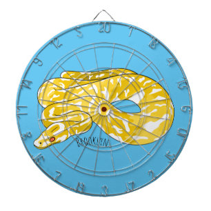 Burmese python snake cartoon illustration dartscheibe