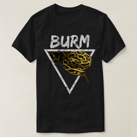 Burmese Python Snake Keeper Geometric T-Shirt (Design vorne)