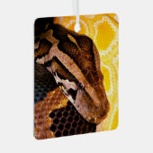 Burmese Python Snake Ornament Aus Metall (Vorderseite Rechts)