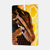 Burmese Python Snake Ornament Aus Metall (Vorderseite links)
