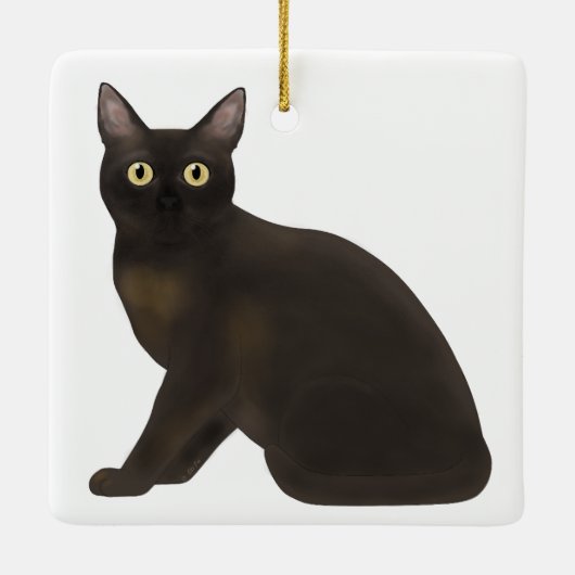 Burmese Sable Cat Holiday Ornament (Rückseite)