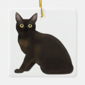 Burmese Sable Cat Holiday Ornament (Vorderseite)