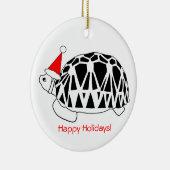 Burmese Star Tortoise Ornament (weiß bw. (Rechts)