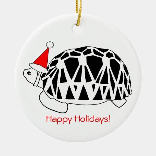 Burmese Star Tortoise Ornament (weiß bw. (Vorne)