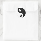 Burmese Yin Yang Runder Aufkleber (Tasche)