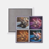 Burmesen kubisch magnet (Vorderseite/Rückseite)