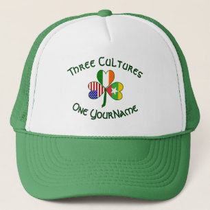 Burmesisch Myanmar Irland USA Shamrock Personalisi Truckerkappe