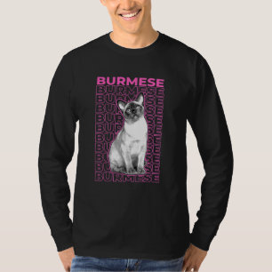 Burmesische Katze Pastell-Ästhetik T-Shirt