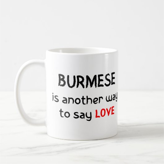 burmesische Liebe Kaffee Tasse (Links)