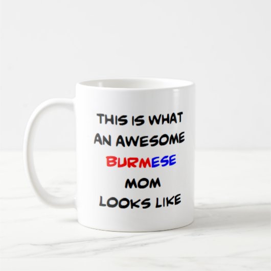 burmesische Mama, phantastisch Kaffeetasse (Links)