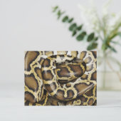 burmesische Python Postkarte (Stehend Vorderseite)