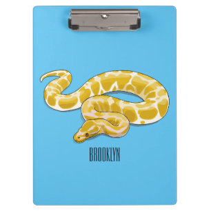 burmesische Python-Schlangen-Cartoon-Illustration Klemmbrett