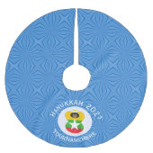 Burmische Myanmar Angel Hanukkah Flag Personalisie Polyester Weihnachtsbaumdecke (Vorderseite)