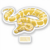 Burmische Python Schlange Cartoon Abbildung Aufkleber (Vorderseite)