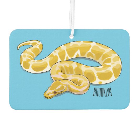 Burmische Python Schlange Cartoon Abbildung Autolufterfrischer (Rückseite)