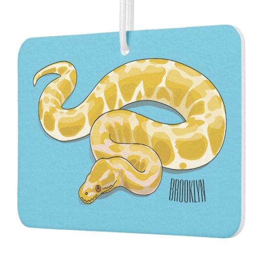 Burmische Python Schlange Cartoon Abbildung Autolufterfrischer (Links)