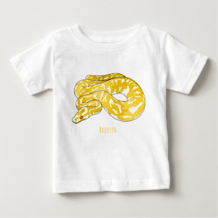 Burmische Python Schlange Cartoon Abbildung Baby T-shirt