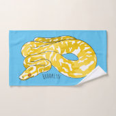 Burmische Python Schlange Cartoon Abbildung Badhandtuch Set (Handtuch)