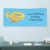 Burmische Python Schlange Cartoon Abbildung Banner (Messe)