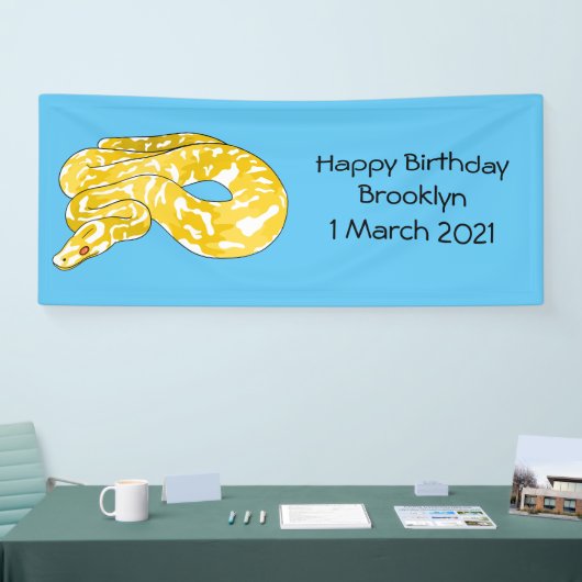 Burmische Python Schlange Cartoon Abbildung Banner (Messe)