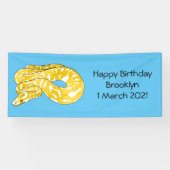 Burmische Python Schlange Cartoon Abbildung Banner (Horizontal)