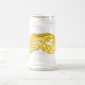 Burmische Python Schlange Cartoon Abbildung Bierglas (Mittel)