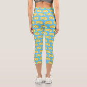Burmische Python Schlange Cartoon Abbildung Capri Leggings (Rückseite)