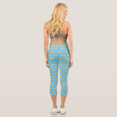 Burmische Python Schlange Cartoon Abbildung Capri Leggings (Rückseite)