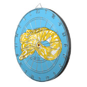 Burmische Python Schlange Cartoon Abbildung Dartscheibe (Vorderseite rechts)