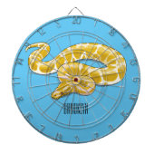 Burmische Python Schlange Cartoon Abbildung Dartscheibe (vorne)