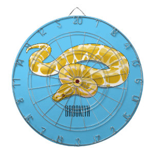 Burmische Python Schlange Cartoon Abbildung Dartscheibe
