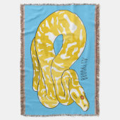 Burmische Python Schlange Cartoon Abbildung Decke (Vorderseite Vertikal)