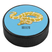Burmische Python Schlange Cartoon Abbildung Eishockey Puck (3/4)