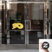 Burmische Python Schlange Cartoon Abbildung Fensteraufkleber (Büro Tür)