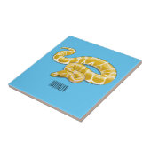Burmische Python Schlange Cartoon Abbildung Fliese (Seite)